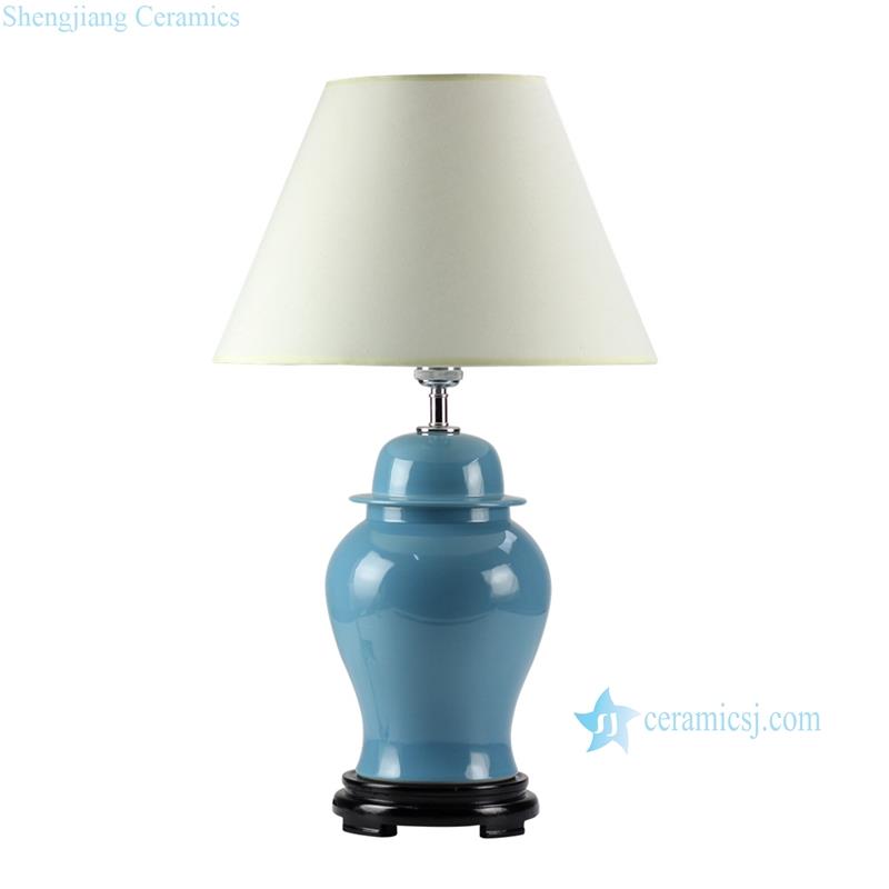 Aegean blue glaze porcelain  modern style table lamp
