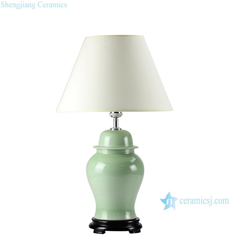 Lime green glaze oriental high quality porcelain  table lamp