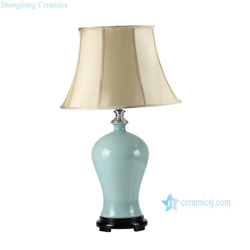 Light blue glaze tiffany style high quality porcelain  bedchamber lamp