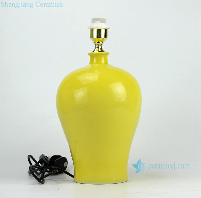 modern new design yellow cream glaze porcelain  cheap floor lamps