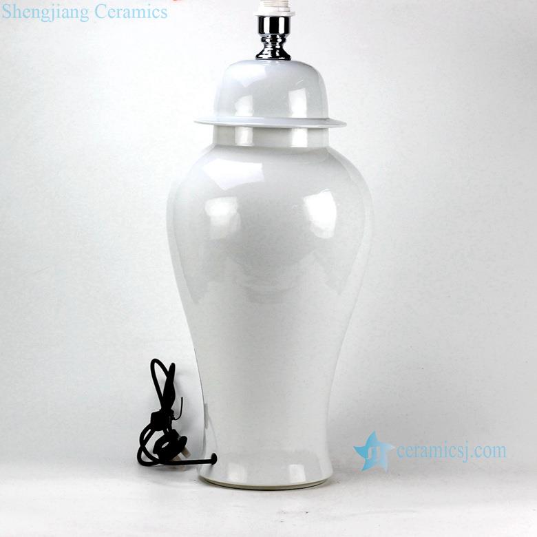 Pure white handmade ceramic  ginger jar cheap table lamps
