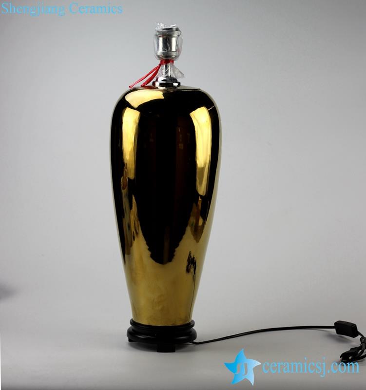 golden/silver trophy shape porcelain  book lamp