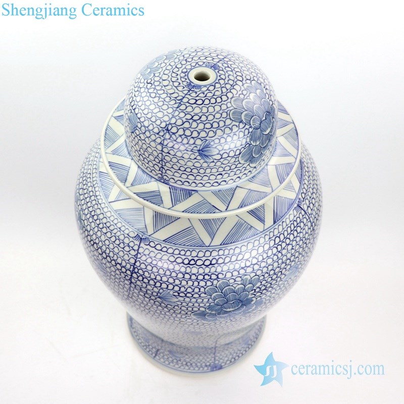 ceramic table lamp with floral design