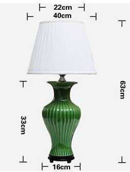  size of Modern Style  Green fishtail Porcelain  Lamp