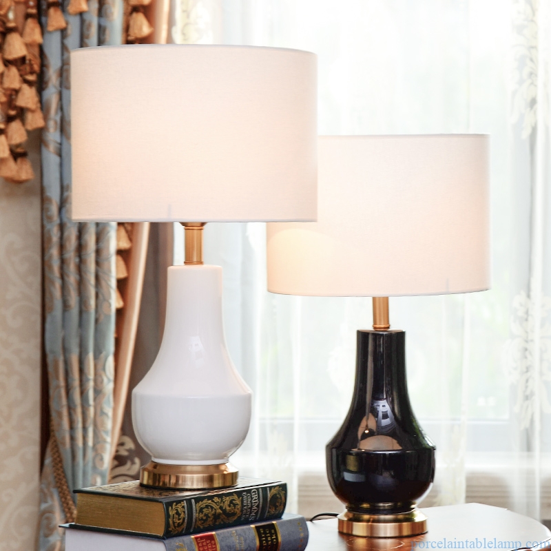  modern style elegant warm light porcelain table lamp