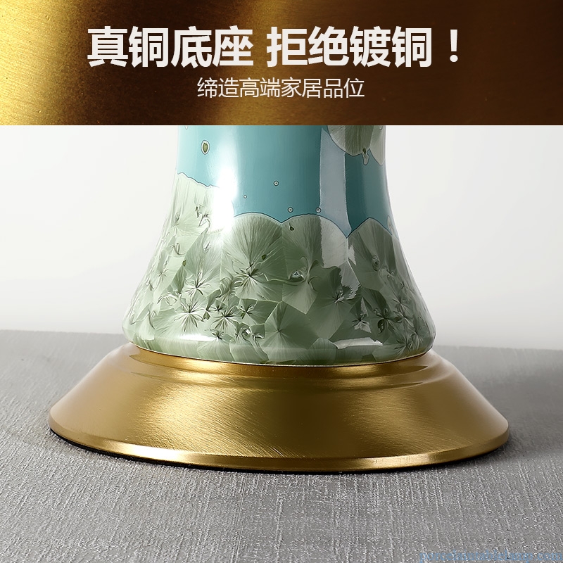 pure manual large vase shape decorative ceramic table lamp