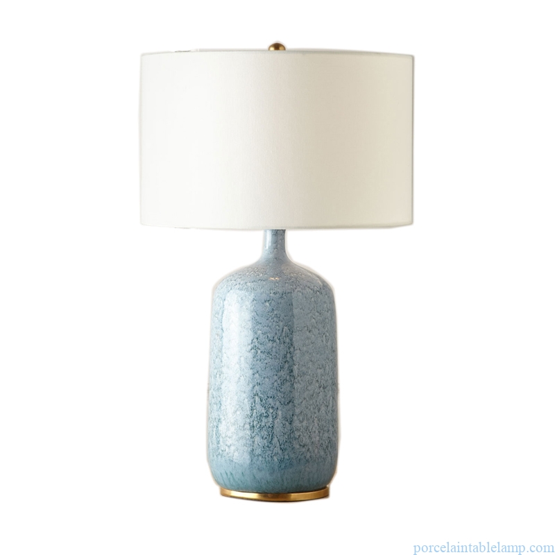  light blue special pattern ceramic table lamp