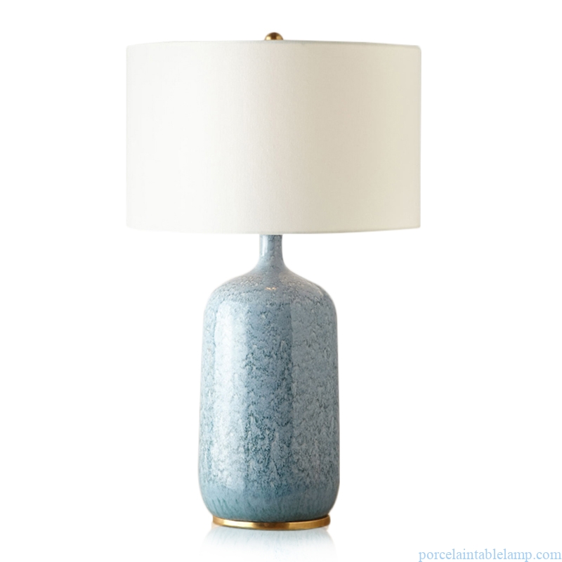 light blue simple fashionable decorative ceramic table lamp