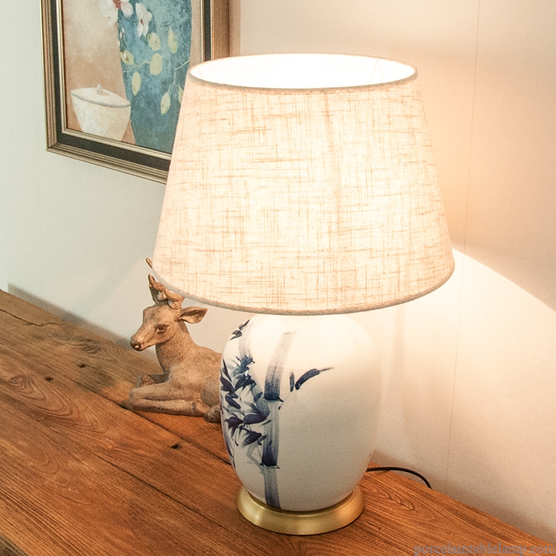  bamboo design popular home decorative ceramic table lamp