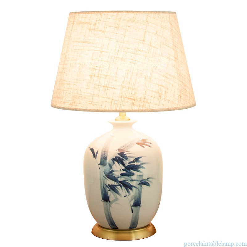  bamboo design popular home decorative ceramic table lamp