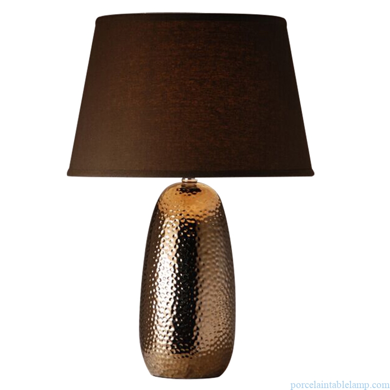  brown new Chinese style bedroom ceramic bedside lamp
