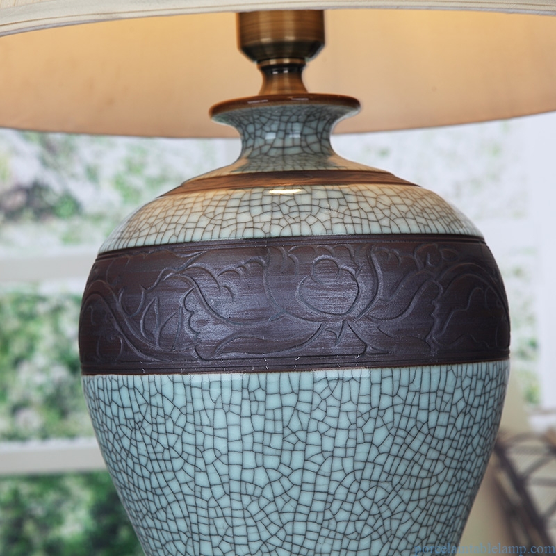 crack pattern high skilled ceramic table lamp