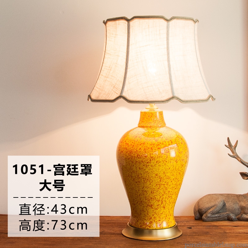 ginger jar shape special pattern ceramic table lamp