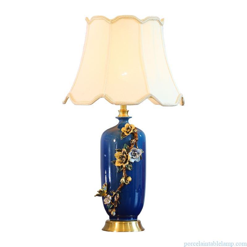  high quality enamel modern wedding gift ceramic bedside lamp