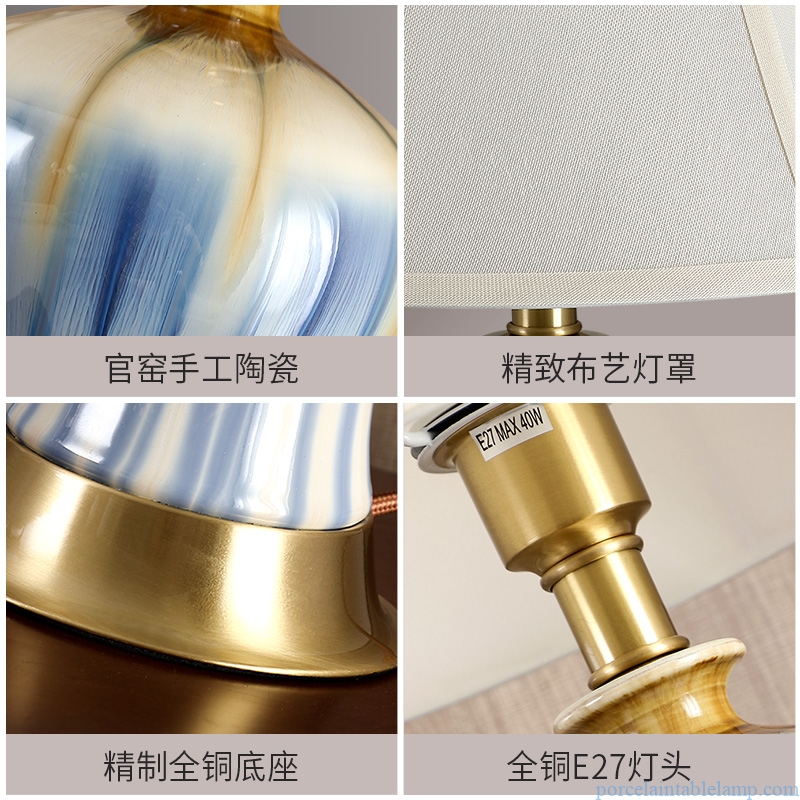 unique pattern best selling decorative ceramic table lamp