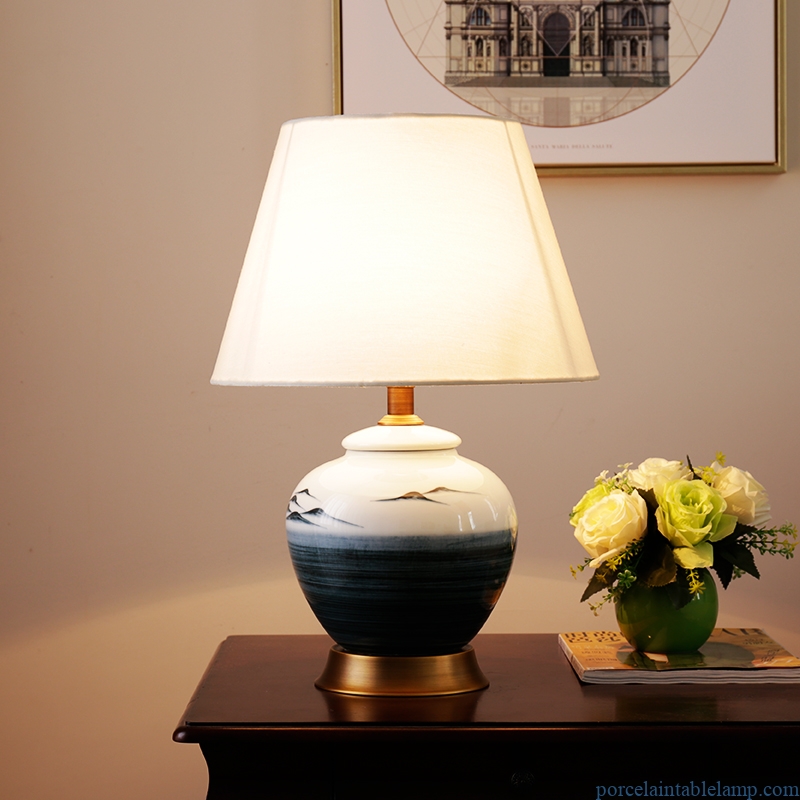 landscape design creative bedroom bedside ceramic table lamp