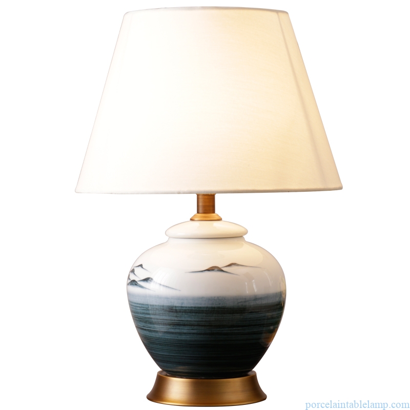 landscape design creative bedroom bedside ceramic table lamp