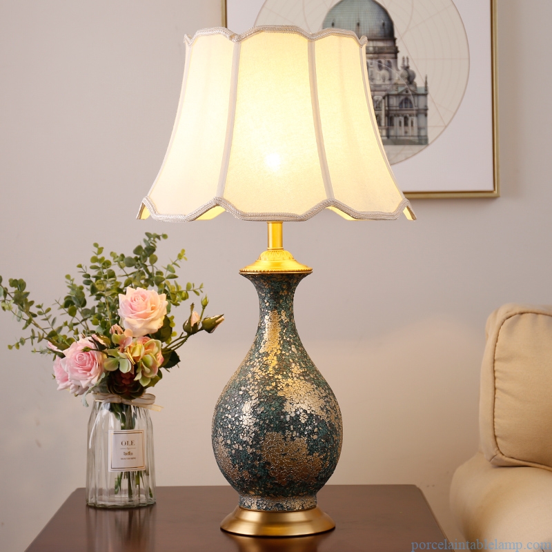 high skilled villa bedroom bedside porcelain table lamp