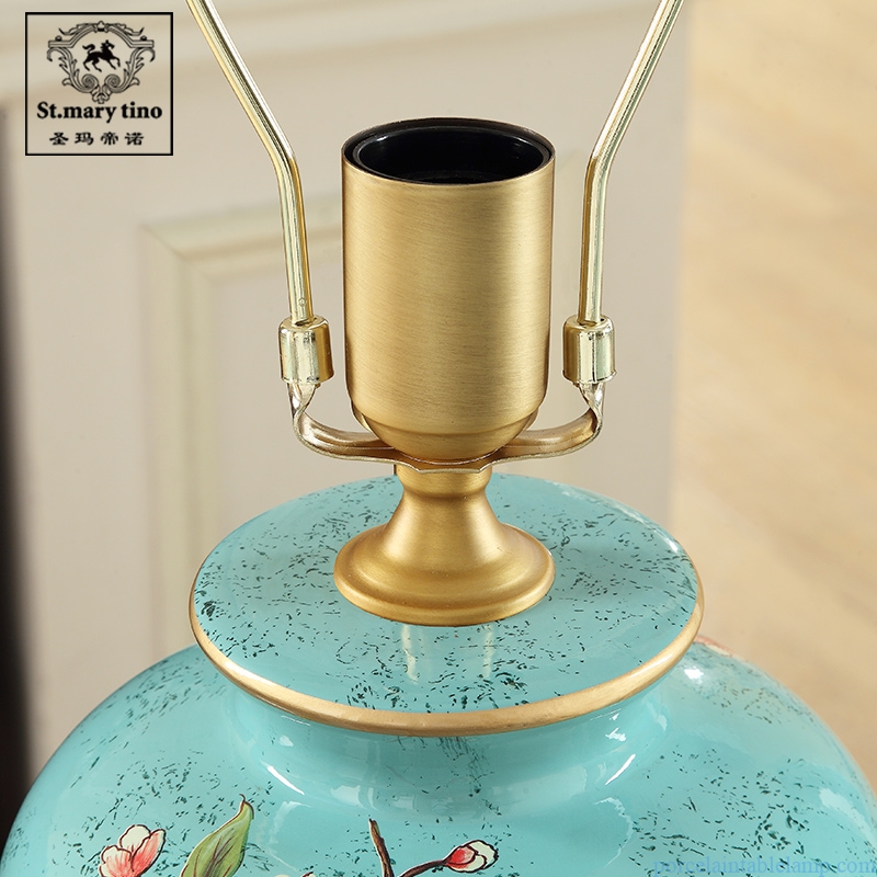  voice control new Chinese style porcelain table lamp