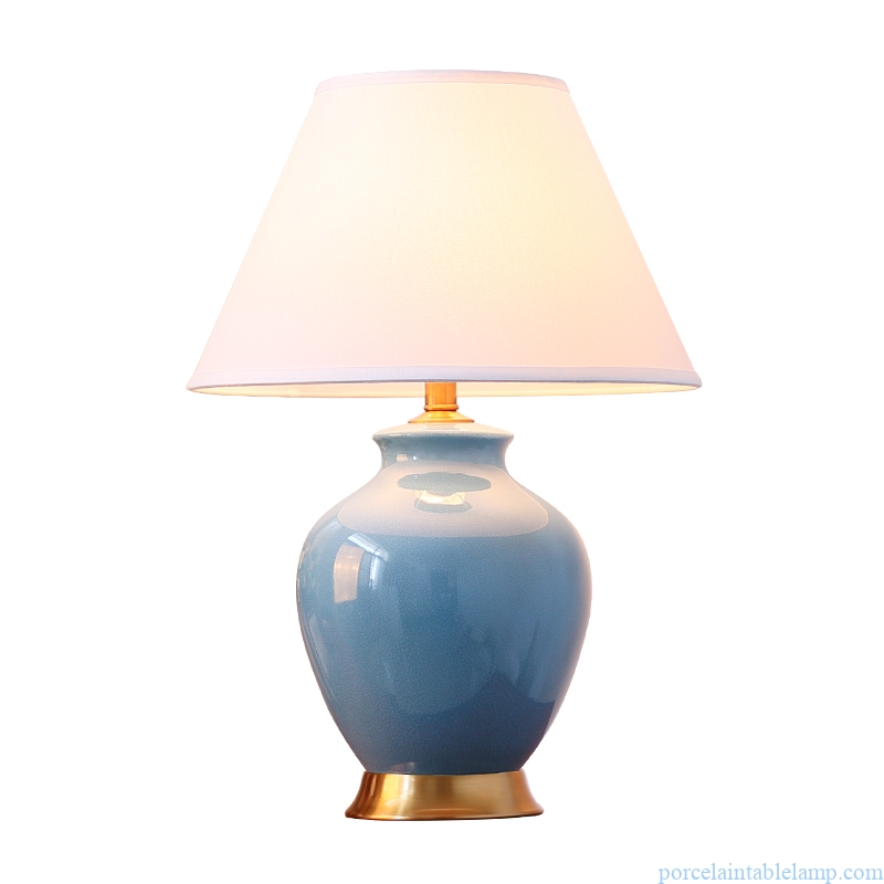 valuable large size copper ceramic table lamp 
