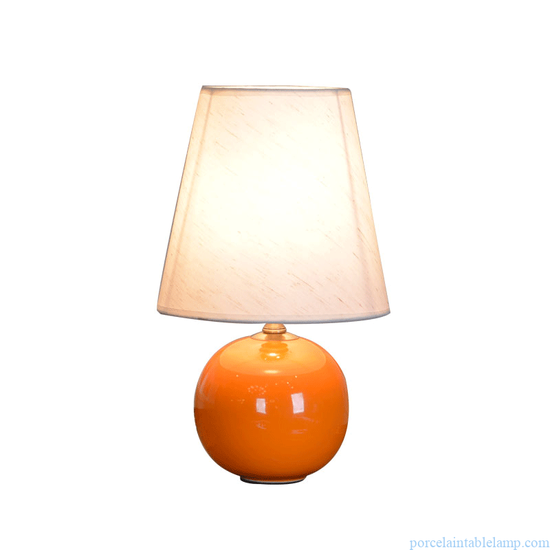 orange cute princess bedroom bedside ceramic table lamp