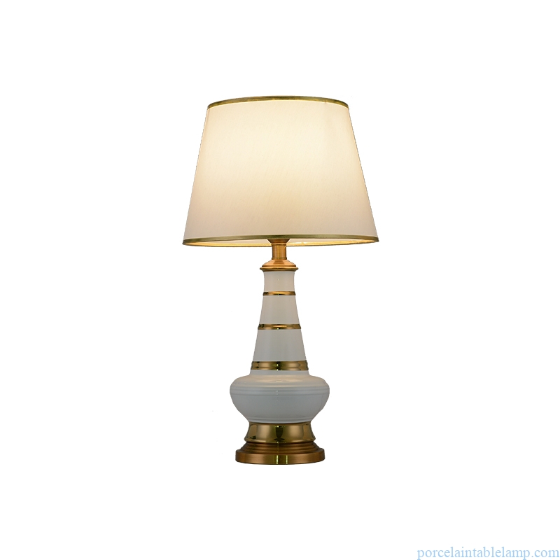 warm home hotel decoration gold ceramic table lamp