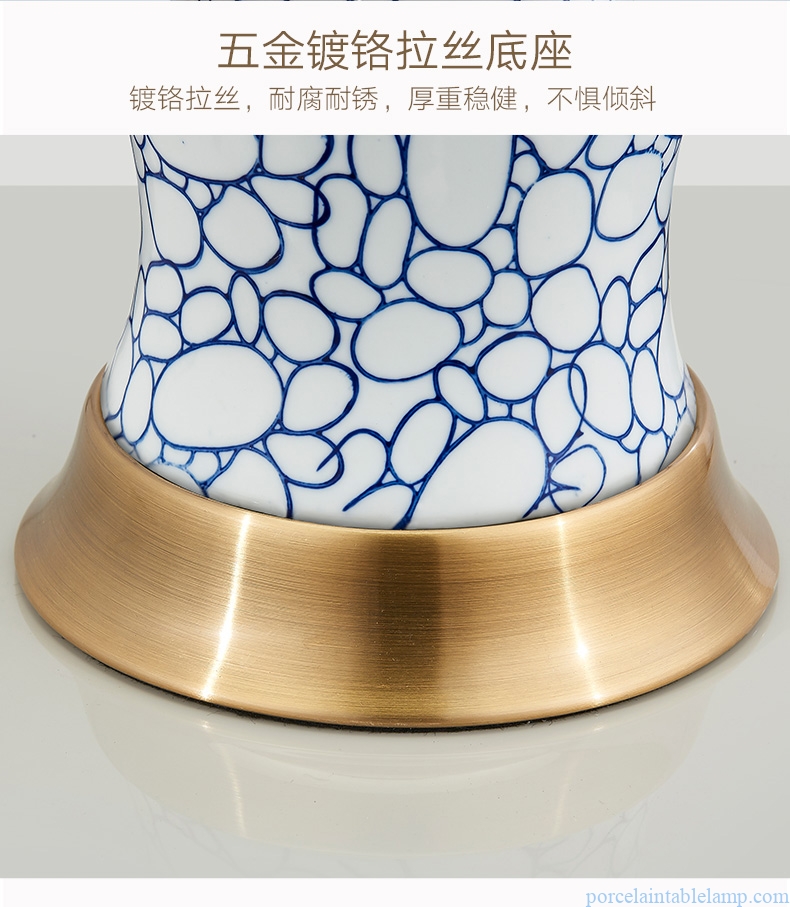 elegant slippy surface decorative porcelain table lamp
