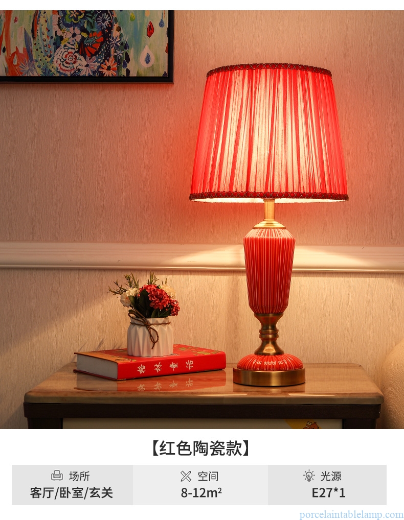 high quality warm light porcelain table lamp