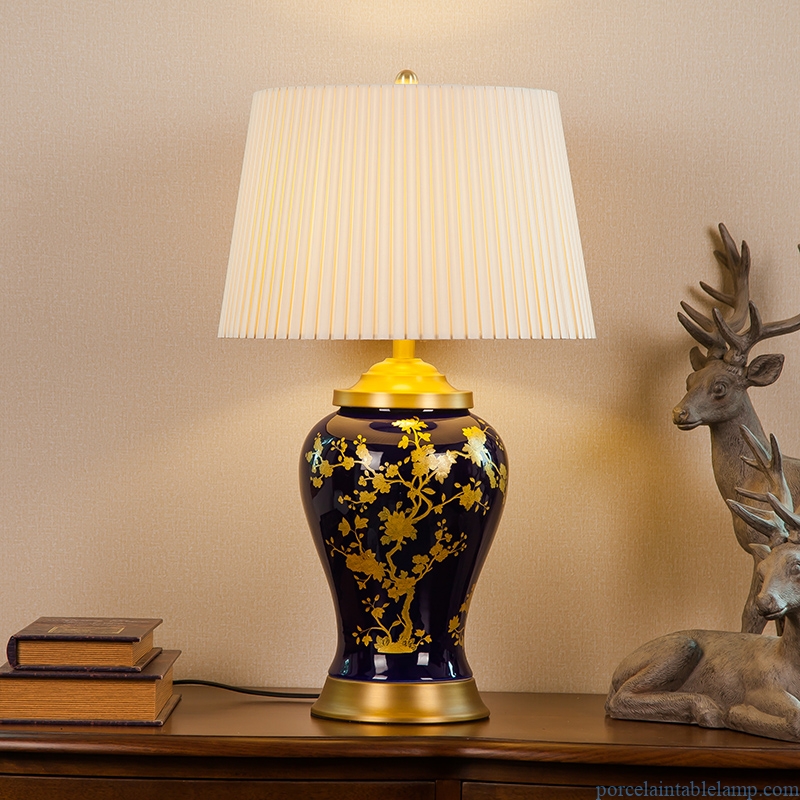 exquisite purely manual bedroom bedside living room ceramic table lamp