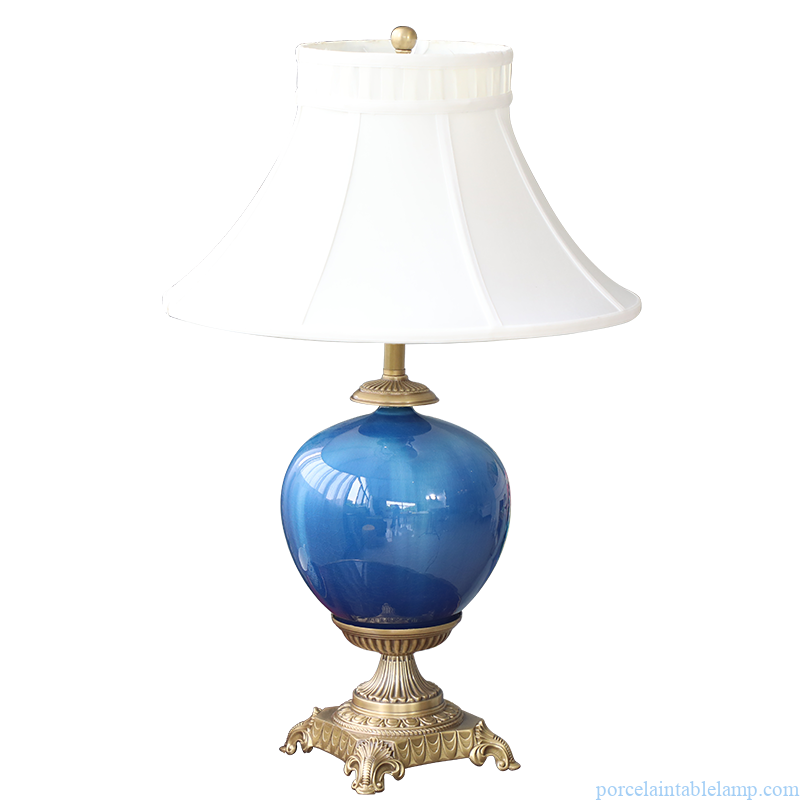 globe shape collectable home decorative ceramic table lamp