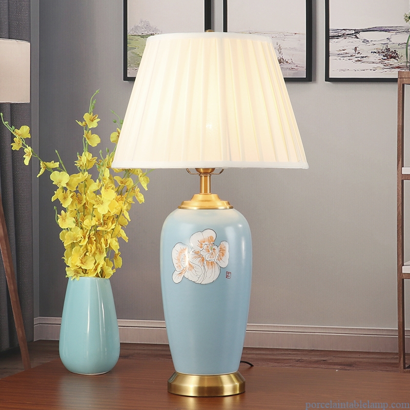  romantic warm light bedroom bedside ceramic table lamp