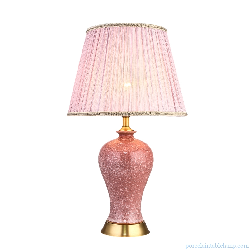  pink fashionable precious porcelain table lamp