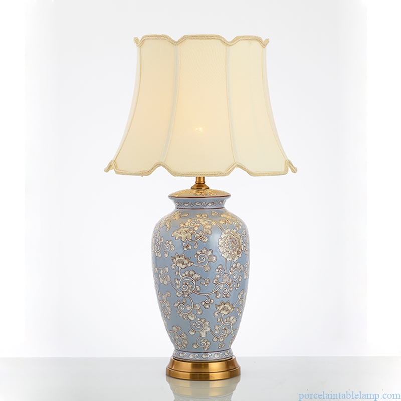  floral design never fade porcelain table lamp