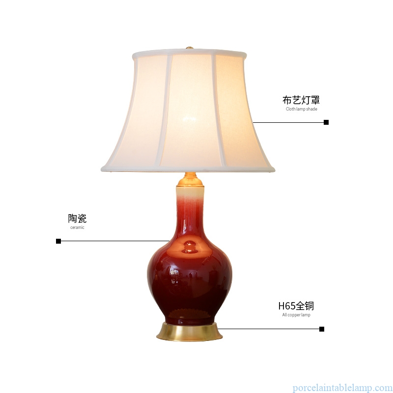 globular vase shape best selling exquisite porcelain table lamp