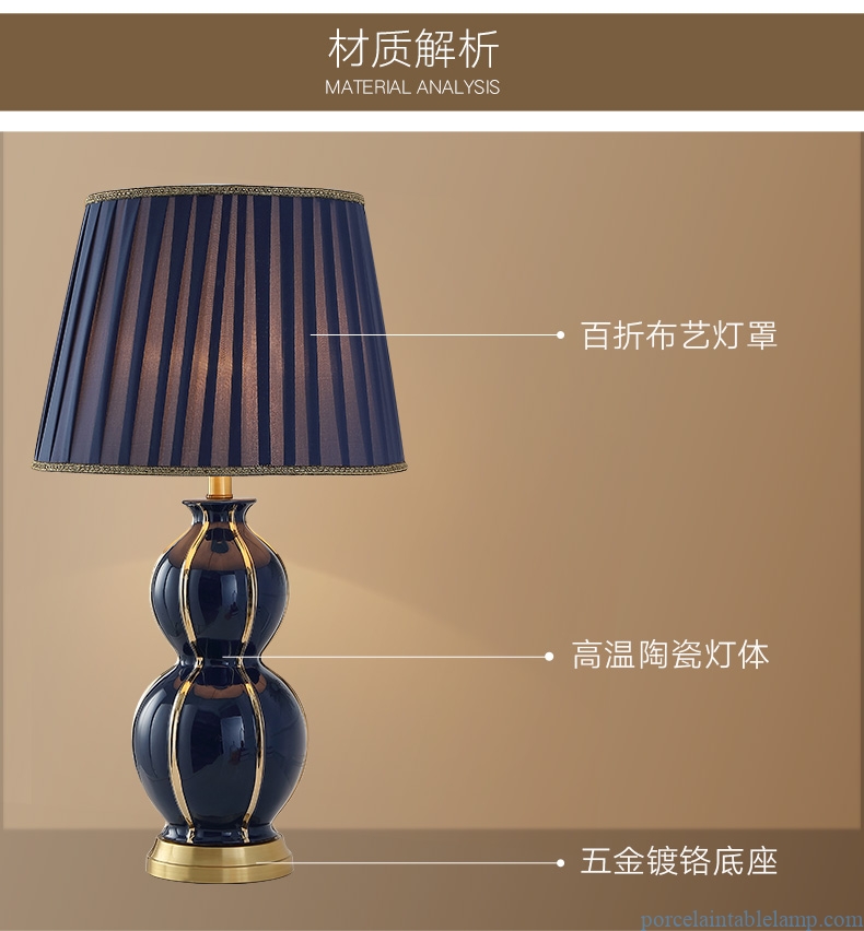 simple modern bedroom bedside ceramic table lamp
