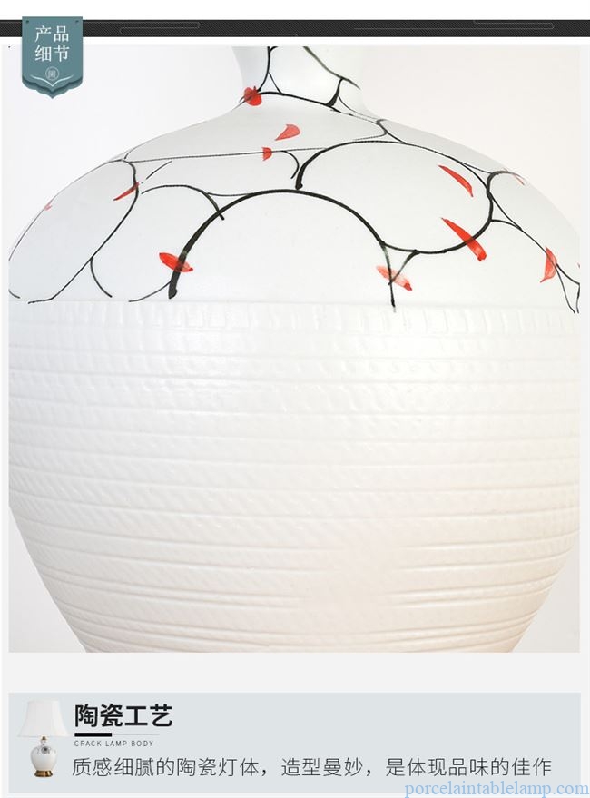  simple design matt decorative ceramic table lamp